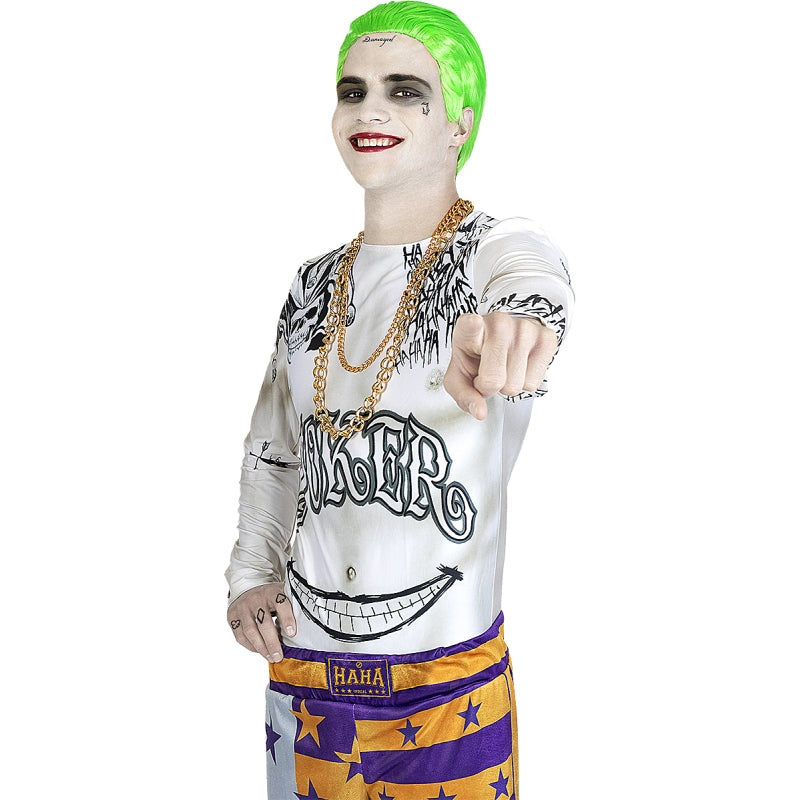 Disfraz de Joker de Escuadrón Suicida para hombre Detalle