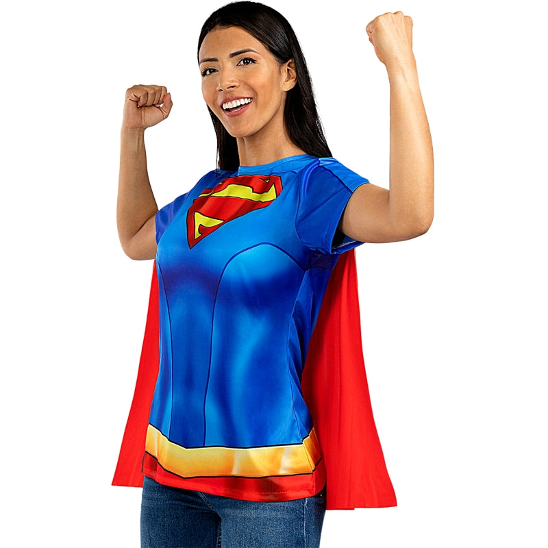 Disfraz de Camiseta con Capa Supergirl para mujer Perfil