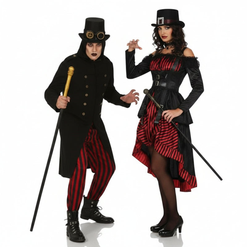 Déguisements Vampires Lord et Lady Steampunk