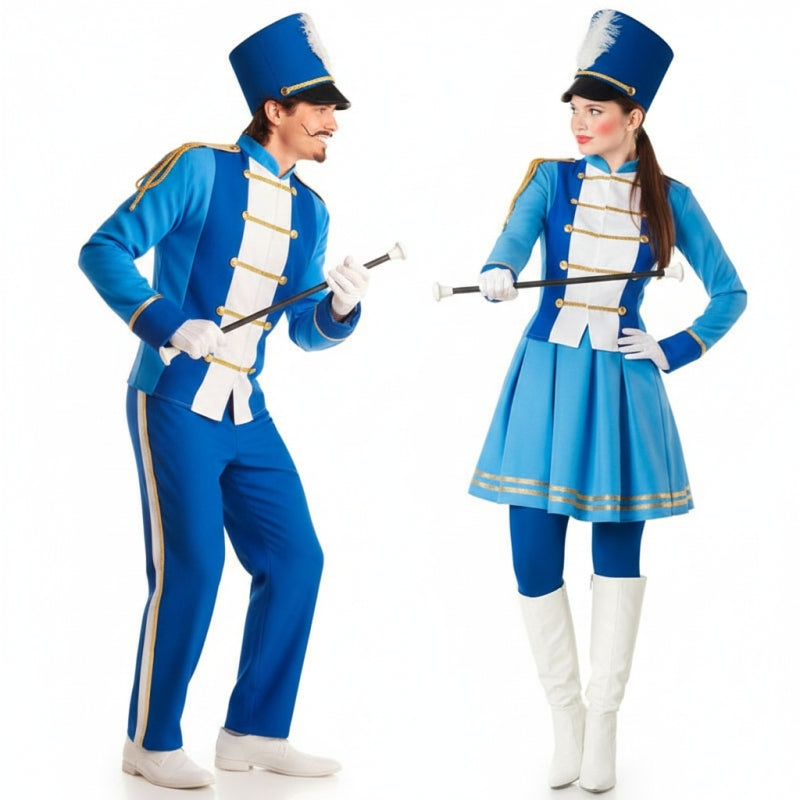 Déguisements Petit Soldat et Majorette Bleue