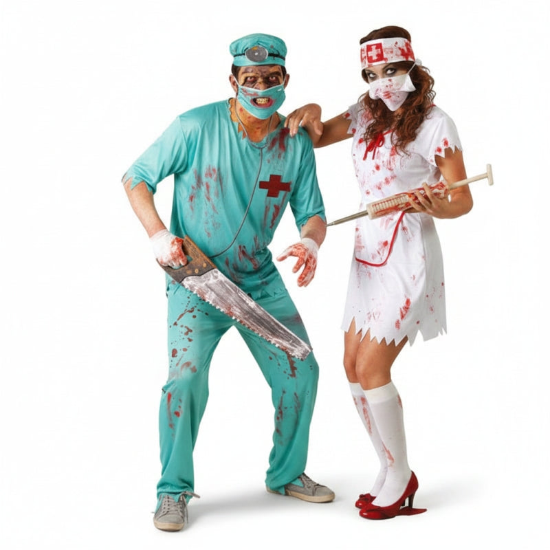 Déguisements Chirurgien et Infirmière Zombies