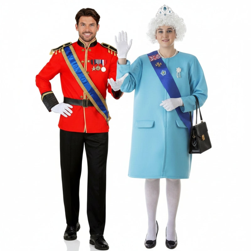 Déguisements Élisabeth II et Charles III