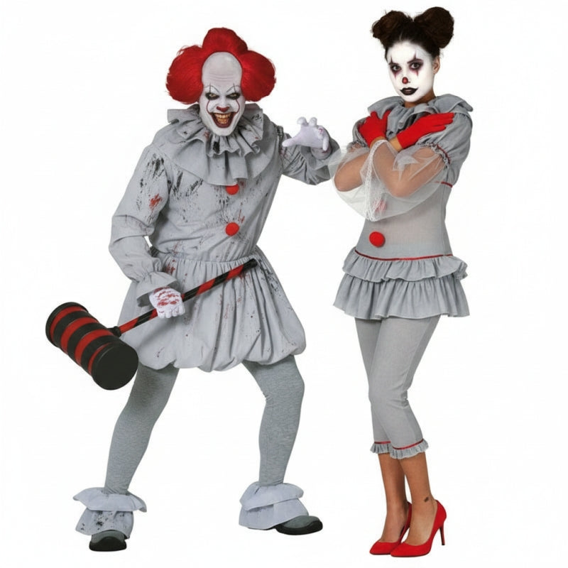Déguisements Clowns tueurs gris