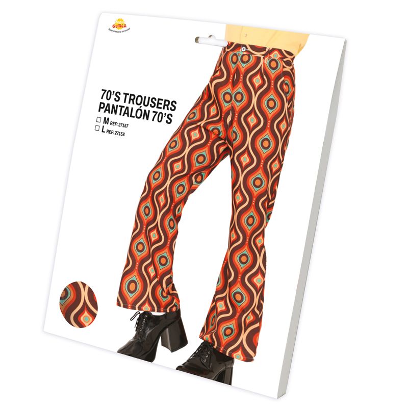 Pantalón de disfraz Psicodélico Años 70 para hombre Packaging