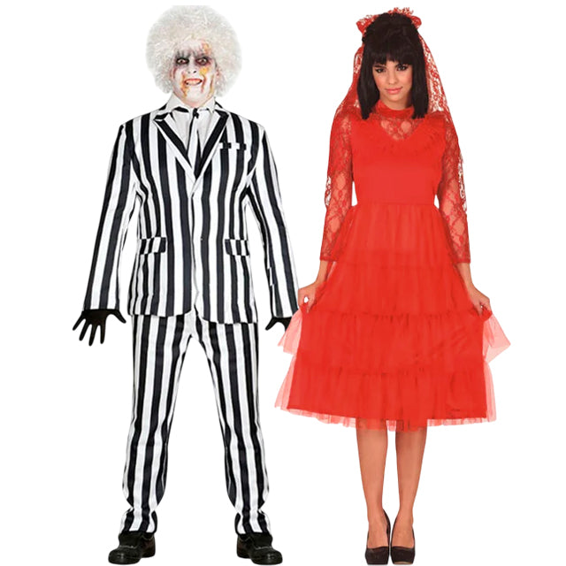 Beetlejuice y Lydia para disfrazarte en pareja