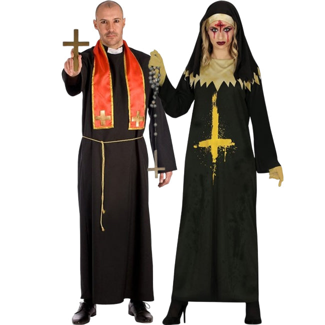 Déguisements Curé et Nonne Possédée