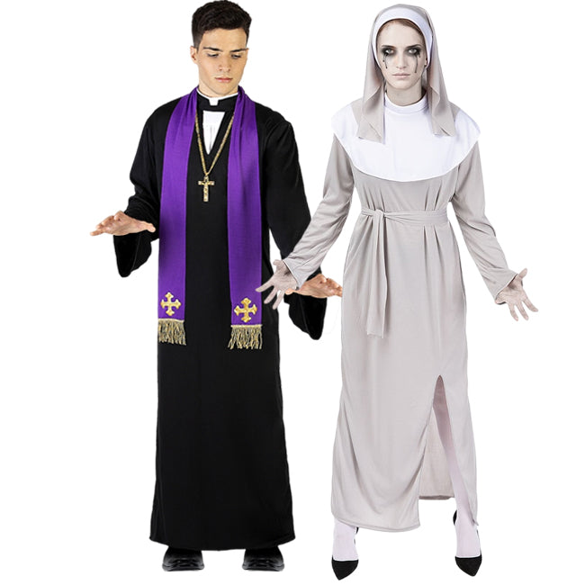 Pareja de Exorcista y Monja Poseída