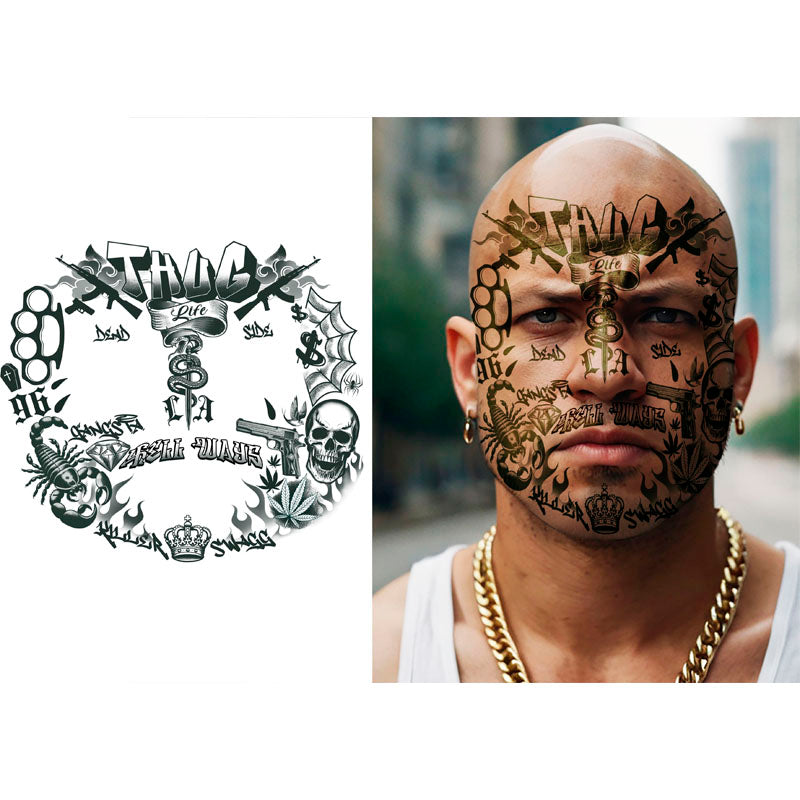 Tatuaje facial Thug Life