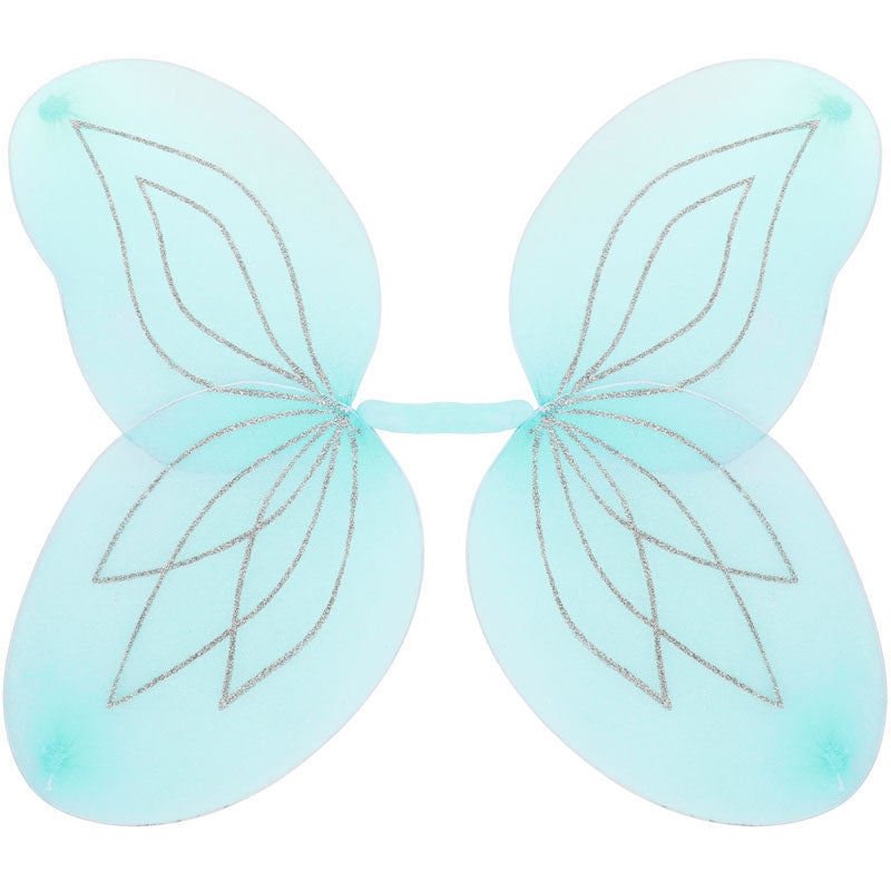 Alas con purpurina azul