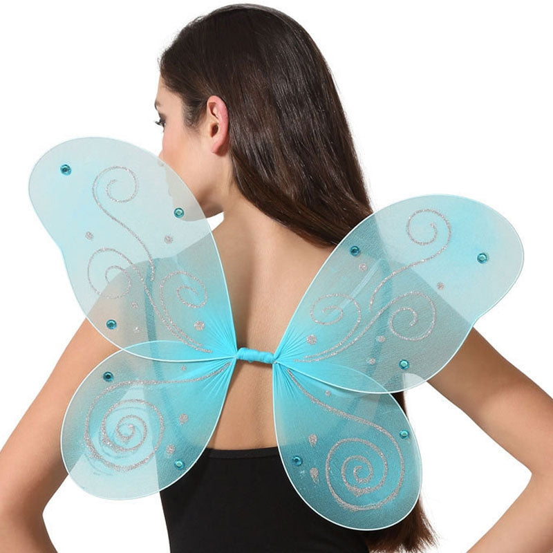 Alas azules de hada mágica