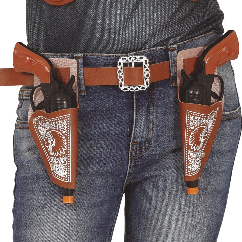 Ensemble Accessoires Temple Raider Adulte - Perruque Tressée Marron, Ceinture Avec Pistolets, Mitaines Cloutées, Lunettes - Déguisement Femme Halloween - 2