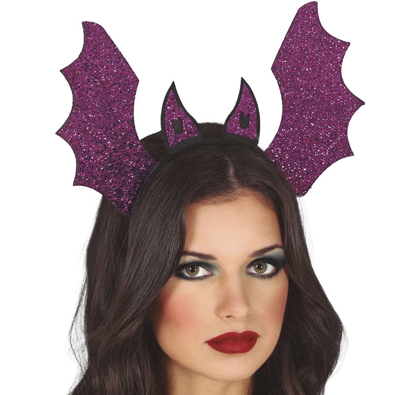 Bandeau Chauve-Souris à Paillettes Halloween - Accessoire Brillant Pour Adultes Et Enfants - Cosplay, Fête, Spectacle
