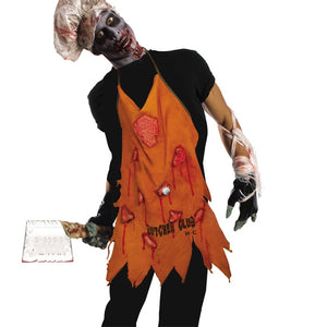 Déguisement Halloween Boucher - Tablier Sanglant Avec Serre-tête Et Couteau, Effet Horreur Réaliste