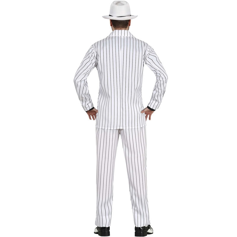 Disfraz de Gánster blanco para hombre espalda