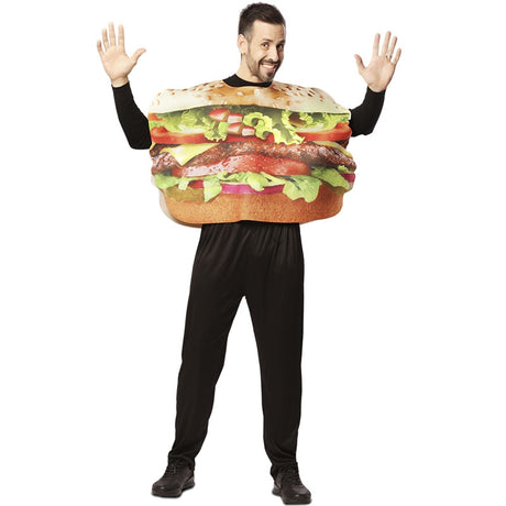 Disfraz de Hamburguesa completa para hombre