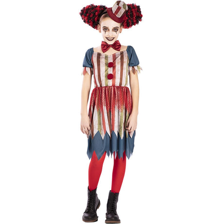 Disfraz de Payasa Circo del Terror para niña