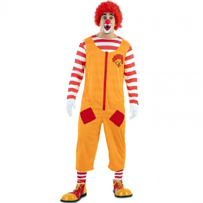 Déguisement Ronald Le Clown – Costume Adulte Rouge Et Jaune, Avec Perruque Et Maquillage, Sans Chaussures