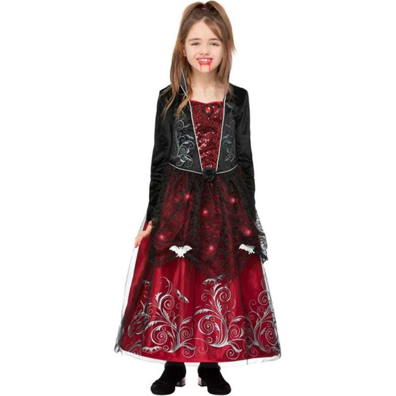 Disfraz de Vampiresa con murciélagos para niña Perfil