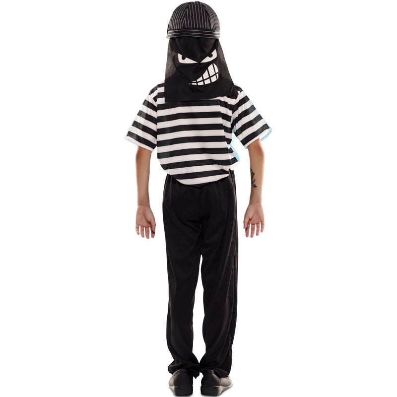 Disfraz doble de Policía y Ladrón para niños espalda