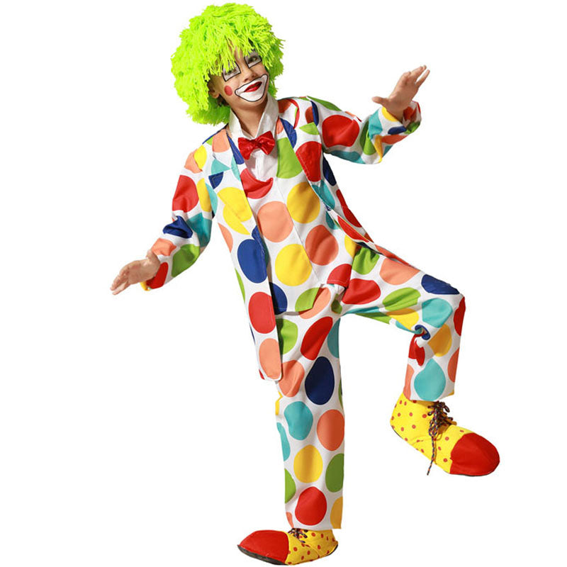 Disfraz para niño de Payaso lunares multicolor