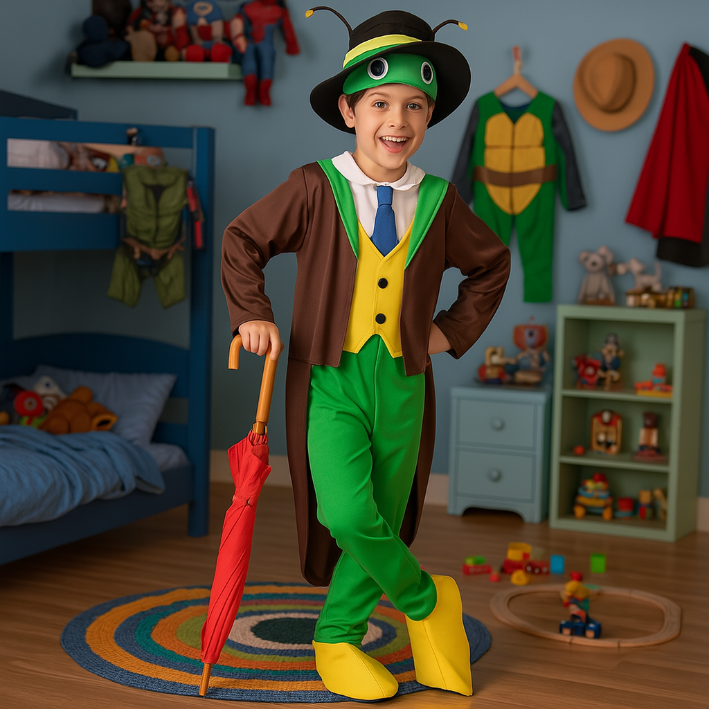 Déguisement Grillon du conte de Pinocchio garçon