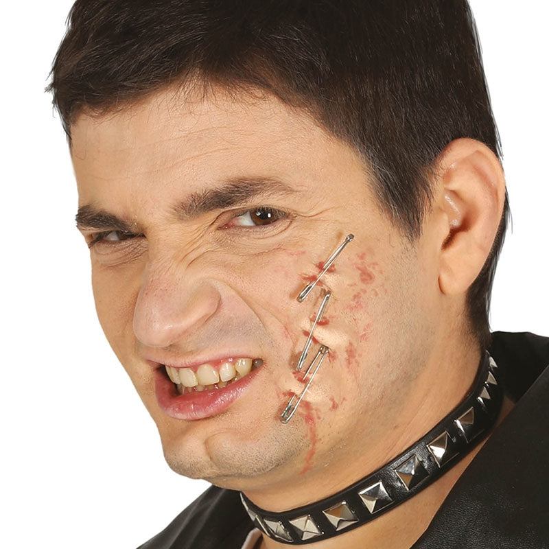 Fausse Blessure Clou Géant Pour Halloween - Effet Réaliste En Latex, Deux Pièces - Taille Unique, Accessoire Déguisement - 9