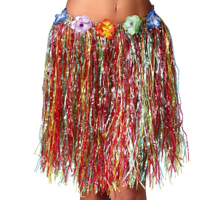 Falda Hawaiana corta multicolor