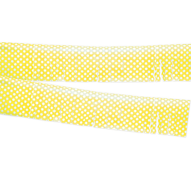 Fleco amarillo a lunares