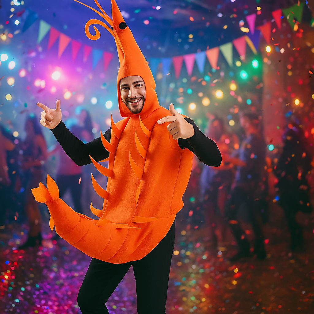 Déguisement Crevette Orange adulte