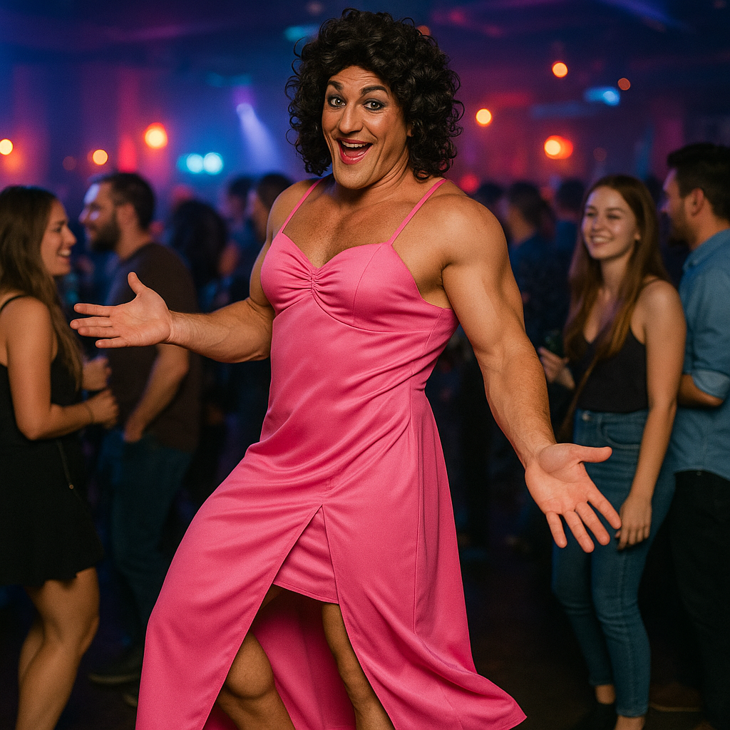 Déguisement Drag Queen Rose homme