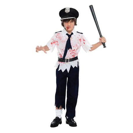 Disfraz de PolicĂa Niño Zombie
