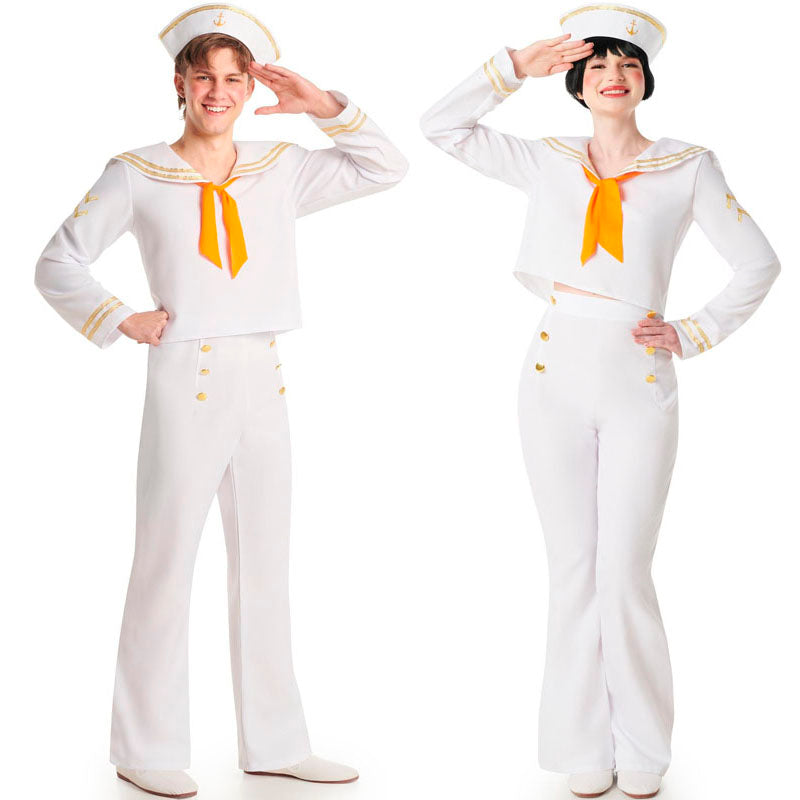 Marineros Blancos y Dorados para disfrazarte en pareja