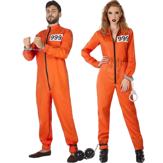 Déguisement Prisonnier Orange Américain Homme