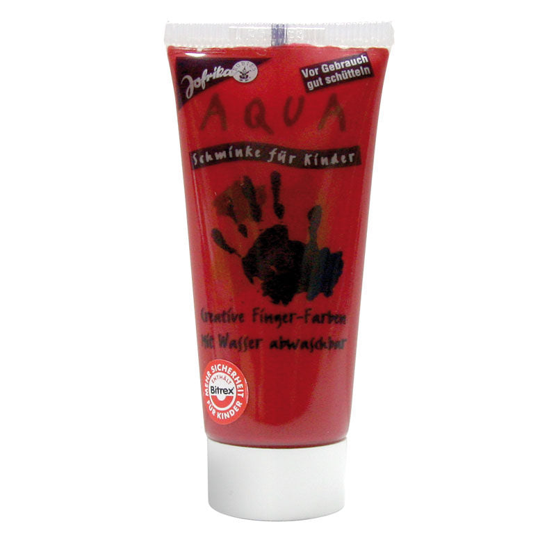 Maquillaje al agua rojo