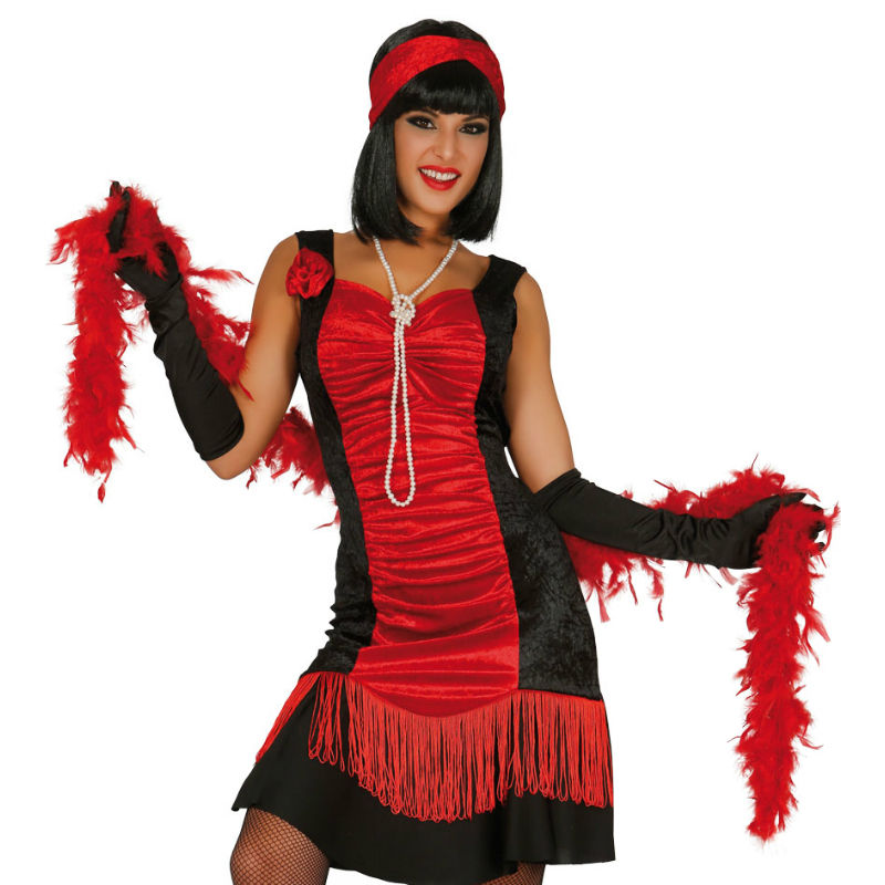 Boa En Plumes Rouges 2m10 - Accessoire Soirée Sexy - Occasion En Bon état