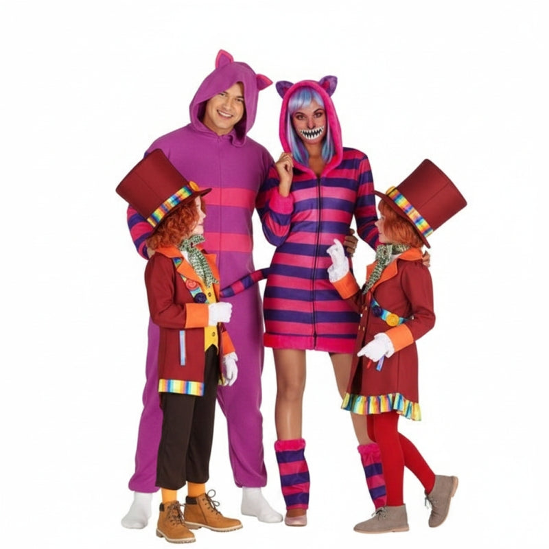 Groupe Chats du Cheshire et Chapeliers Fous