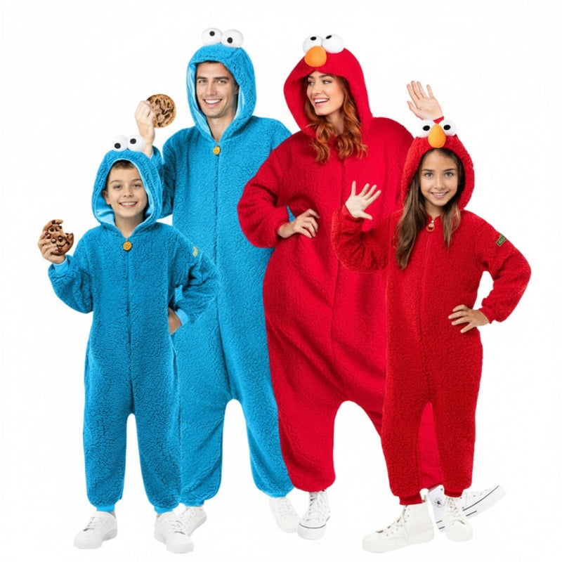 Groupe Triki et Elmo de Sesame Street