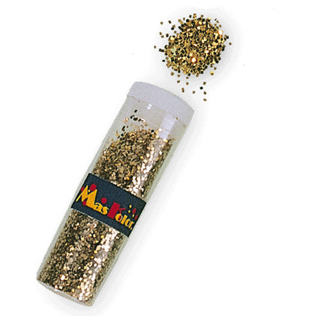 tubo maquillaje purpurina oro
