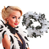 Boa Plumas Blanca y negra