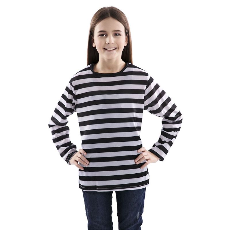 Camiseta de Rayas Negras y Blancas infantil