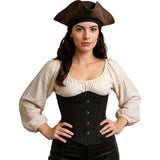 Corset Bajo Pecho Negro para mujer Pirata