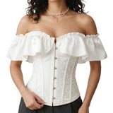 Corset Blanco con Volantes para mujer