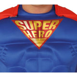 Disfraz de Superhéroe Clark Musculoso para adulto Detalle