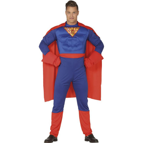 Disfraz de Superhéroe Clark Musculoso para adulto