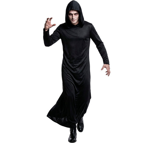 Disfraz Túnica Negra con Capucha adulto unisex