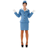 Disfraz de Azafata Azul para mujer