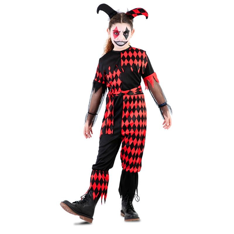 Disfraz de Bufona Siniestra para niña