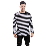 Camiseta de Rayas Negras y Blancas adulto unisex