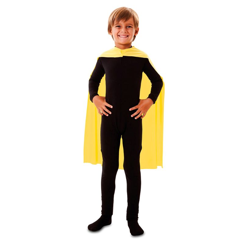 Capa superhéroe amarilla 70cm infantil