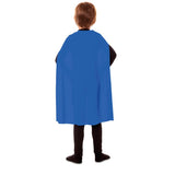 Capa superhéroe azul 70 cm infantil Espalda